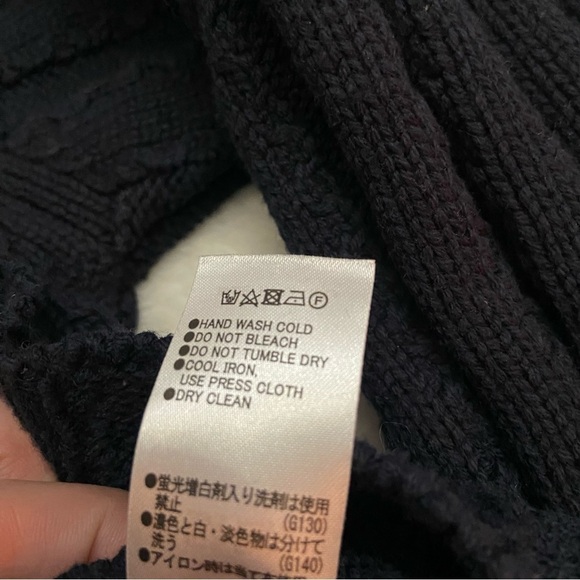 Moussy Ribbed V-Neck Crop ribbed Sweater One Size navy 28184 - Picture 5 of 9